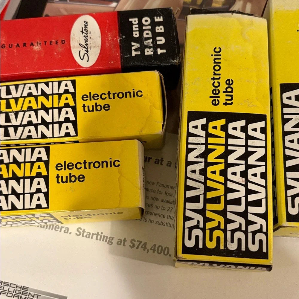 Vintage electronic tube lot of 5 as shown
